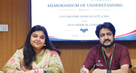 CUST Helping Hand Society and Pets Medical Center proudly signed a Memorandum of Understanding (MoU)